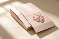 Boîte cadeau pliable à imprimé lys vif, boîte cadeau à motif floral réaliste, boîte d'emballage rigide en papier magnétique pour cadeaux et bijoux