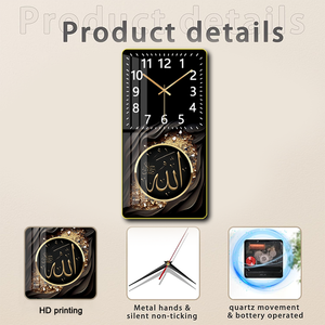 Islamitische Wandklok Luxe Thema Kristallen Porselein Schilderij Wandklok Kunst Aan De Muur - Product Image 4