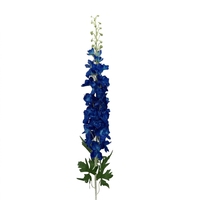 Fleurs artificielles en delphinium floqué, tiges florales en soie pour la décoration de mariage, la décoration de la maison, l'affichage d'événements