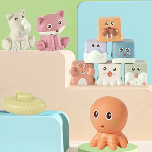 <span class=keywords><strong>Interactive</strong></span> 3D Touch Hand Soft Balls Blocs de construction éducatifs précoces pour bébés Jouets en caoutchouc souple pour jouet de bain - Product Image 2