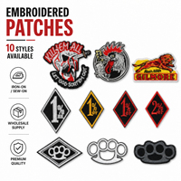 Patchs de moto, patchs brodés pour motards, badges brodés tête de mort, patchs thermocollants pour motards.