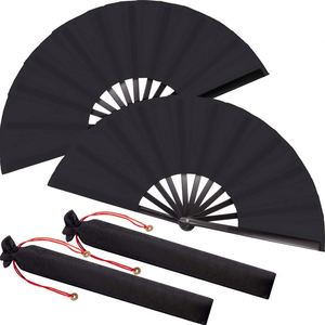 Abanicos de Mano Chinos Personalizados con Logotipo, Abanico Grande de 10 Pulgadas, Abanicos Plegables Portátiles de Plástico para Bailar - Product Image 2