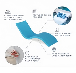 Tumbona Moderna para Piscina con Estantes Superficiales, Compatible con Todos los Tipos de Piscinas, para Tomar el Sol Junto a la Piscina - Product Image 4