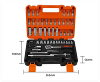 Ensemble d'outils de bricolage 53 pièces : Mètre ruban et jeu de douilles