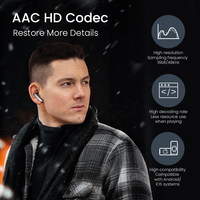 HAYLOU-auriculares inalámbricos X1 Pro TWS, cascos ANC BT5.2 con batería de 40H, códec AAC HD, 3 micrófonos
