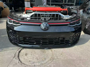 Para <span class=keywords><strong>Volkswagen</strong></span> Golf 7: Conjunto de parachoques de plástico nuevo con marco de radiador, rejilla de capó de motor y ventilador electrónico. - Product Image 4