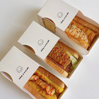Boîte à sandwichs écologique de qualité alimentaire, plateau, gâteau, biscuits, boulangerie, cadeau pour traiteur, œuf, burger, boîte à sandwich, emballage en papier