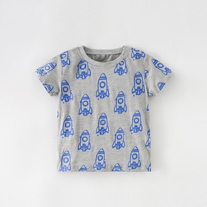 T-shirt per bambini vestiti estivi Top Casual girocollo manica corta stampata per bambini - Product Image 6