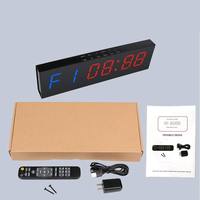 Neuer 1,8 Zoll Aluminiumlegierung LED Digital-Anzeige Moderner Sport-Timer Uhr Knopfbatteriebetrieben Fitness Elektronischer Countdown