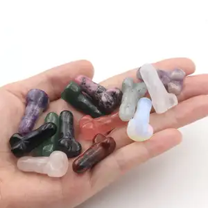 30 мм, оптовая продажа, натуральные кристаллы, лечебные камни, мини-пенис, кристалл, пенис, женский фаллоимитатор, пенис, драгоценный камень, поделки