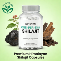 Capsules de Shilajit Pur pour l'Énergie et la Vitalité – Complément Minéral Naturel à l'Acide Fulvique – Soutien à la Santé Masculine et au Bien-être