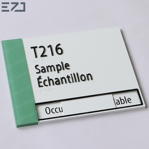 EZD ADA Compliant Medical Center Dentist Clinic Office Building House <strong>Number</strong> Name Door Sign with Braille and Sliding <strong>Panel</strong> - Product Image 4