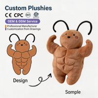 Jouets en peluche personnalisés OEM en gros, avec rembourrage en coton PP et doublure en maille, adorables animaux de dessin animé (lapin, chien) en peluche