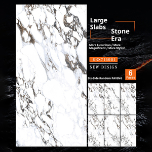 Azulejo de mármol de lujo de gran tamaño 750*1500mm, sala de estar, Vestíbulo del Hotel, azulejo de <span class=keywords><strong>suelo</strong></span> pulido, Fondo de cerámica, azulejos esmaltados de porcelana - Product Image 2