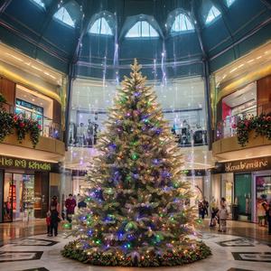 Hete Verkoop Kerstboom Met Led-Licht Luxe Opgehangen Pe Boom Kunstmatige Massaal Kerstbomen - Product Image 1