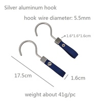 LM8401 Crochet à boucle en cuir pour magasin de vêtements Crochet à double usage pour présentoir, Crochet pour jeans pour hommes et femmes