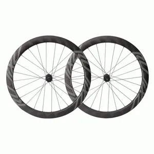 RUJIXU ultraligero 700C carbono mariposa tatuaje trinquete 36T bicicleta de carretera juego de ruedas 50mm Profundidad disco freno plegable/sin cámara - Product Image 1