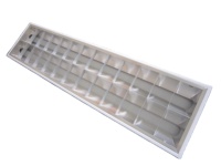 Plafonnier LED moderne pour bureau, grille fine en aluminium et fer, 30*120cm, T8, AC85-265V, 2x40W, G13, montage en surface