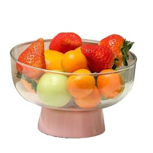 Juego de platos para frutas de plástico multifunción con escurridor, combo verde y rosa para uso en la cocina - Product Image 2