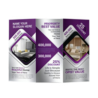 Papier d'art A4 personnalisable, pliable en trois, avec logo sur mesure, style accordéon, pour impression de brochures ou de cartes (Achat direct impossible)