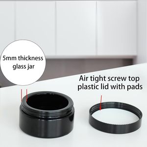 Factory Price Black UV 5ml 5g 10ml <b>Small</b> Glass <b>Jar</b> Glass Concentrate UV <b>Jar</b> - Product Image 4