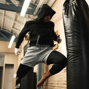 Áo Hoodie Nam Dày Tập Thể Dục Ngoại Cỡ, Áo Hoodie Rộng, Màu Trơn, Có Cỡ To, Mặc Vào Mùa Đông - Product Image 3