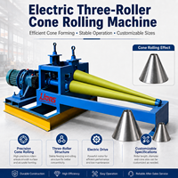 Machine à rouler manuelle personnalisée avec rouleau recouvert de caoutchouc polyuréthane et engrenage moteur pour le cintrage conique des tôles d'acier inoxydable et d'aluminium