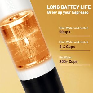 เครื่องทำกาแฟเอสเปรสโซแบบพกพา แรงดันสูง 20 บาร์ ใช้ไฟฟ้า เหมาะสำหรับการเดินทาง ตั้งแคมป์ รถยนต์ รถบ้าน เดินป่า สำนักงาน ชาร์จผ่าน USB-C - Product Image 3