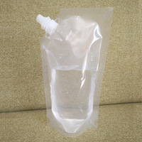 Pochettes souples à bec verseur transparentes et blanches, écologiques, 250 ml, 500 ml, 1000 ml, en PE, 100 % versables