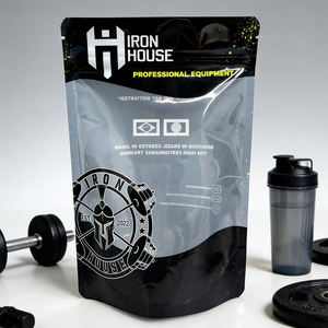 Sacs à fermeture éclair semi-transparents pour l'emballage alimentaire, emballage de protéines en poudre avec logo - Product Image 1