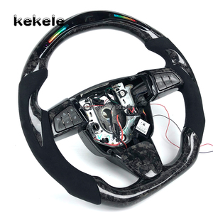 Volante Deportivo Personalizado de Cuero Negro y Fibra de Carbono Forjada con LED para Cadillac CTS CTSV CT4 CT5 ATS <span class=keywords><strong>ATSV</strong></span> - Product Image 5