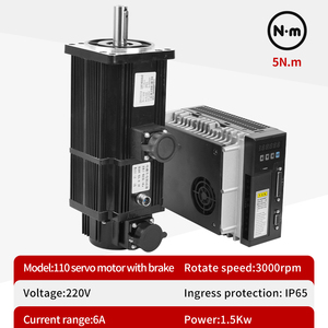 Kit de Motor de Alto Torque Kaihong de 1KW, 1.5KW, 2.6KW, 3.8KW, 5.5KW, 7.5KW, 220v, 6A, 17Bit, 3000RPM, con Controlador para Motor 110ST-M05030 - Product Image 2