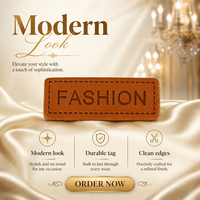 Étiquette personnalisée en cuir véritable avec logo en relief pour vêtements, jeans, vestes, chapeaux, accessoires de marque OEM