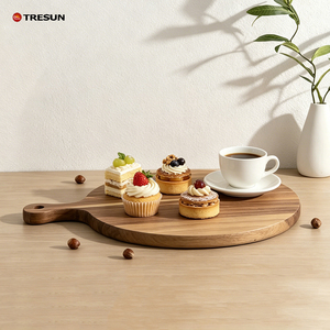 Planche à pizza en bois d'acacia de qualité supérieure, grande taille, avec logo personnalisé - Product Image 4