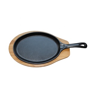 مقلاة حديثة مفردة الصب مع صينية خشبية لشواء السمك على شكل ستليك - Product Image 2