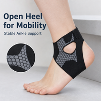 Attelle de cheville ultra-fine à talon ouvert, soutien stable des articulations, protection anti-entorse, fixation respirante pour la course et le basketball