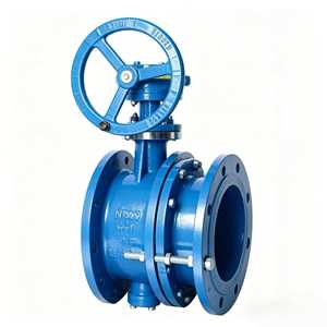 Valvola a <span class=keywords><strong>Farfalla</strong></span> a Doppio Eccentrico Manuale con Guarnizione Morbida, Tipo Telescopico, Disponibile OEM, per Acqua, Dimensione Porta 3in-12in, Garanzia 3 Anni - Product Image 1