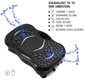 <span class=keywords><strong>Plateforme</strong></span> <span class=keywords><strong>vibrante</strong></span> <span class=keywords><strong>oscillante</strong></span> 350 lb, lecteur Bluetooth, écran LCD, musique USB, montre intelligente, appareil de fitness - Product Image 3