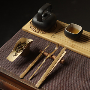 Juego de Cucharas de Té de Bambú con Diseño de Flor de Ciruelo, Utensilios y Accesorios para Té Kung Fu, Los Seis Caballeros de la Ceremonia del Té - Product Image 1