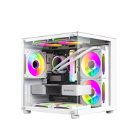 Full View Computer Cabinet Unique Mini Gaming Cpu Desktop case Mid Tower Pc case