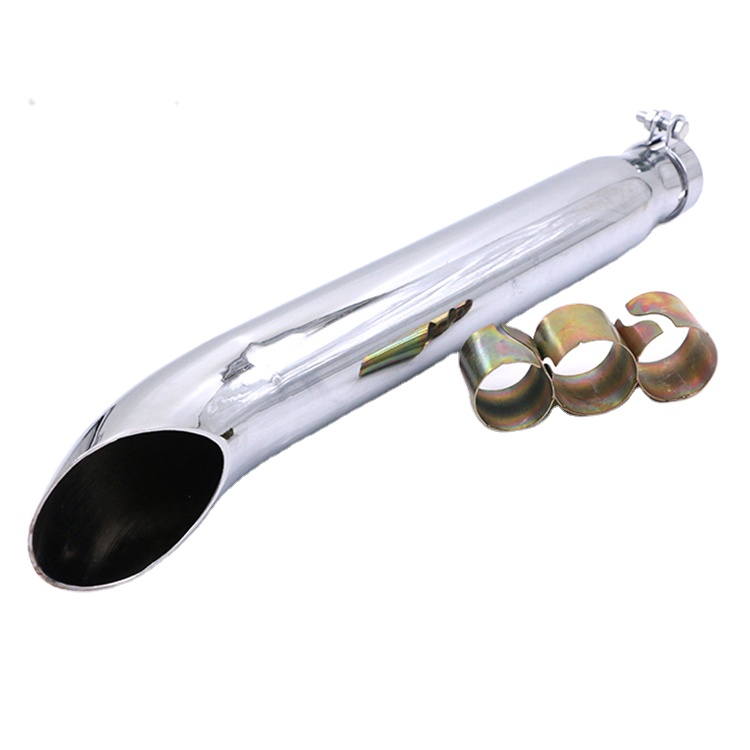 Хромированный выхлопной глушитель из оцинкованного железа для мотоциклов, выхлопная труба, вырез лодочкой для триумфа, поплавка, чоппер, кафе, гонщик, скремблер