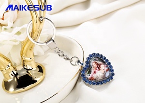 Porte-clés sublimation en forme de cœur pour cadeau de saint-valentin, 100 pièces, pour l'amour - Product Image 3