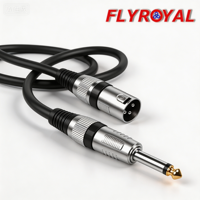 Câble audio professionnel XLR femelle 3 broches en alliage de zinc vers jack mono 6,35 mm, assemblage personnalisé pour microphone, mixeur et haut-parleur
