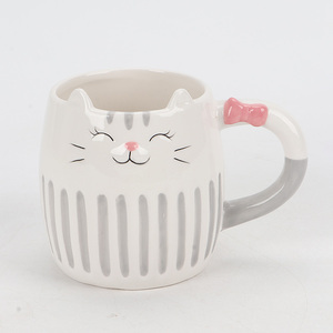 Caja de baratija de <span class=keywords><strong>gato</strong></span> lindo de cerámica pintada a mano, caja de anillo de gatito - Product Image 5