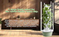 Tour hydroponique à 7 niveaux avec éclairage LED, ferme verticale compacte avec lumière de culture intégrée pour légumes-feuilles et herbes