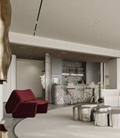 Solution de design d'intérieur de luxe moderne française tout-en-un, dessins CAO 3D haut de gamme, schéma de mobilier personnalisé, services pour villas