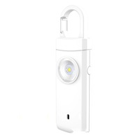 Alarme personnelle porte-clés pour femmes, sirène puissante 130 dB, rechargeable Type-C avec lampe torche pour la sécurité des promenades nocturnes