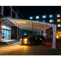 Structure de carport préfabriquée moderne ignifuge en PVC tendu pour entrepôt et hôtel