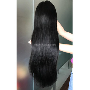 YFhair Venta directa 180% Densidad Cabello humano de lujo Peluca frontal de encaje recto, Color negro natural <span class=keywords><strong>para</strong></span> <span class=keywords><strong>mujeres</strong></span> negras - Product Image 3