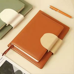 Carnet promotionnel personnalisable à couverture rigide avec reliure cousue, en cuir écologique, portable et durable, idéal comme cadeau - Product Image 1